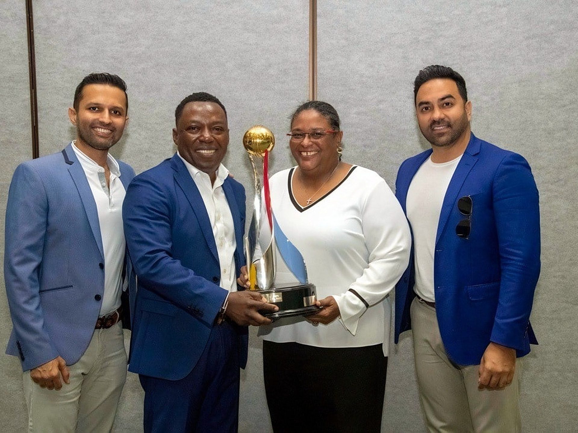 Barbados Tridents trophy presentation